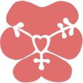 Image logo of trans symbol in pansy